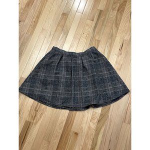 Gray, Blue, and Black Plaid Miniskirt- Modcloth
